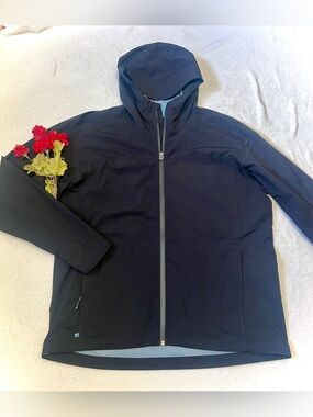 Kuhl Stretch Voyagr Black Windbreaker Rain Jacket - XXL
